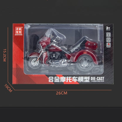 1:9 Harley D-vTRI GLIDE ULTRA Triciclo de Luxo em Liga Fundido Coleção Moto Brinquedo Luz e Som Decoração Presente