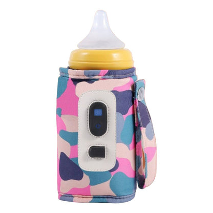 USB Baby Bottle Heater 5 Gear Adjustable Temperature Display Baby Bottle Heating Warmer 38°C-55°C for Outdoor Car Travel