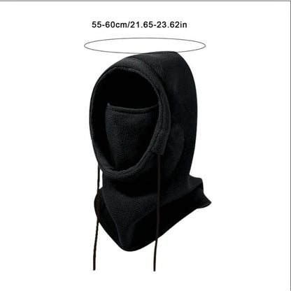 3PCS Unisex Winter Balaclava Knit Hood Windproof Drawstring Motorcycle Riding Warm Cap Headgear for Cold Weather