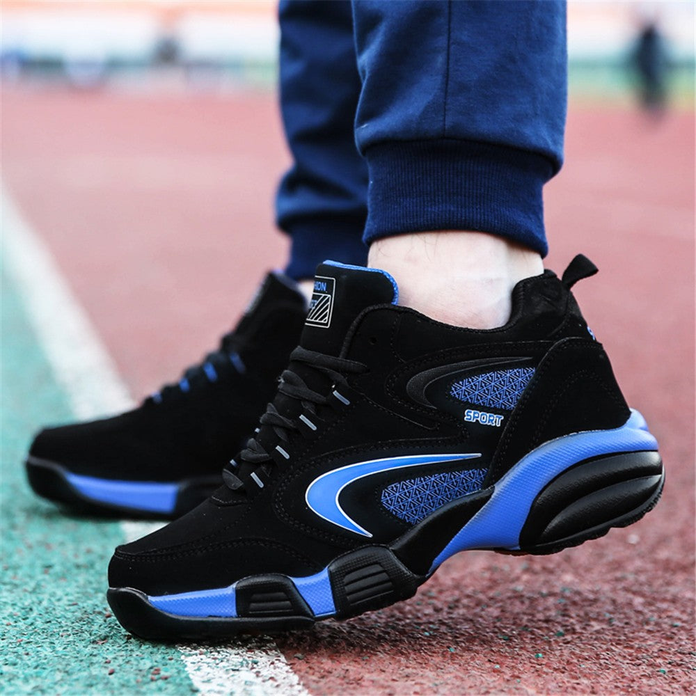 Plus Size Men's Trendy Colour Block Sneakers, Comfy Non Slip Lace Up Casual Durable Shoes For Men's Outdoor Activities