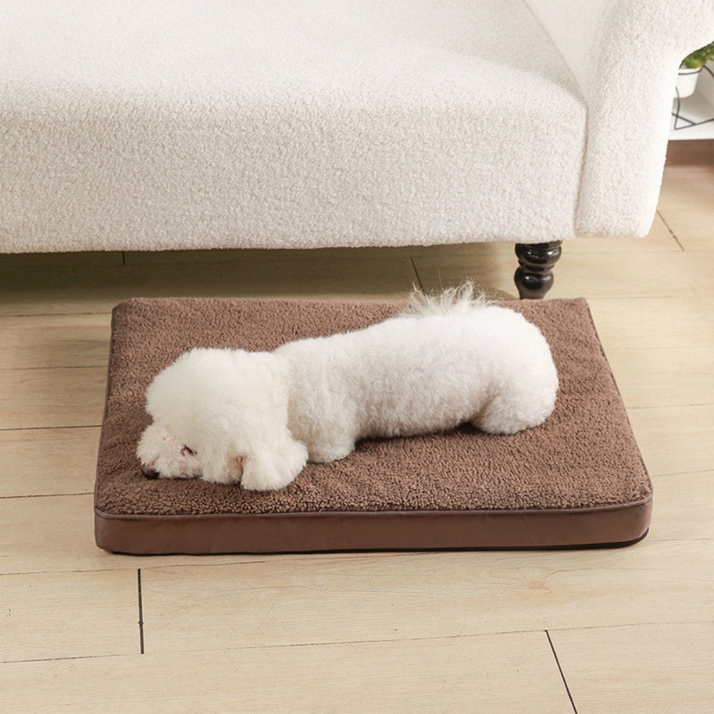 Tapete para Cama de Cachorro com Zíper Removível Colchão para Pets Tapete para Dormir Lavável para Cachorros Almofada para Animais de Estimação, Adequado Para o Inverno