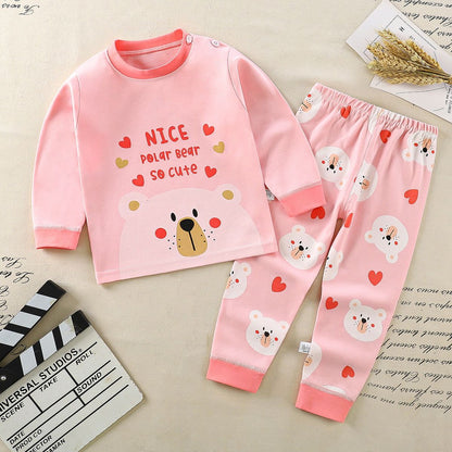 Cute Minnie Little Girl's Set 2024 Children's Cartoon baby girls clothes Spring Baby boys clothes Toddler Print kids clothes Set