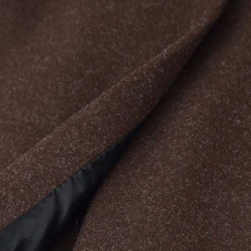 2025 WOMAN Fashion European and American Style Autumn New Long Sleeve Woolen Coat Retro Long Sleeve Coat Outerwear Mujer