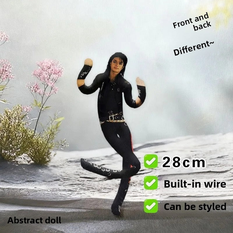 New Style  Michael Jackson Cosplay Prop Doll Plush Stuffed Figure Dolls Room Decoration Abstract Joint Mobility Props Gift