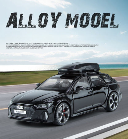 1/32 Audi RS6 Modelo de Carro de Brinquedo com Luz Sonora Portas que Abrem Liga Diecast Modelo de Veículo de Coleção Brinquedo para Menino Adulto Presente de Festival
