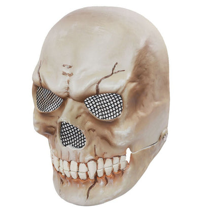 1pcs Moving Mouth Skull Mask Halloween Movable Props Scary Horror Character Props Halloween Holiday Party Masquerade Decoration