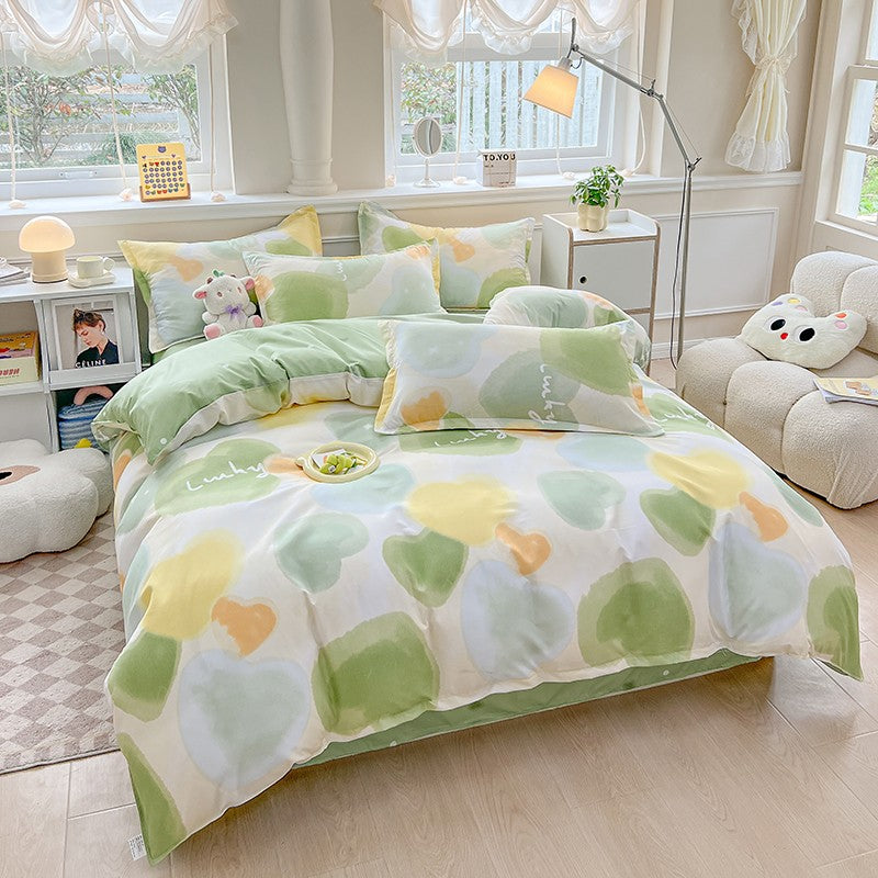 3pcs printed duvet set (1* duvet set + 2 * pillowcase, no core), bedding set, soft and comfortable, all-season