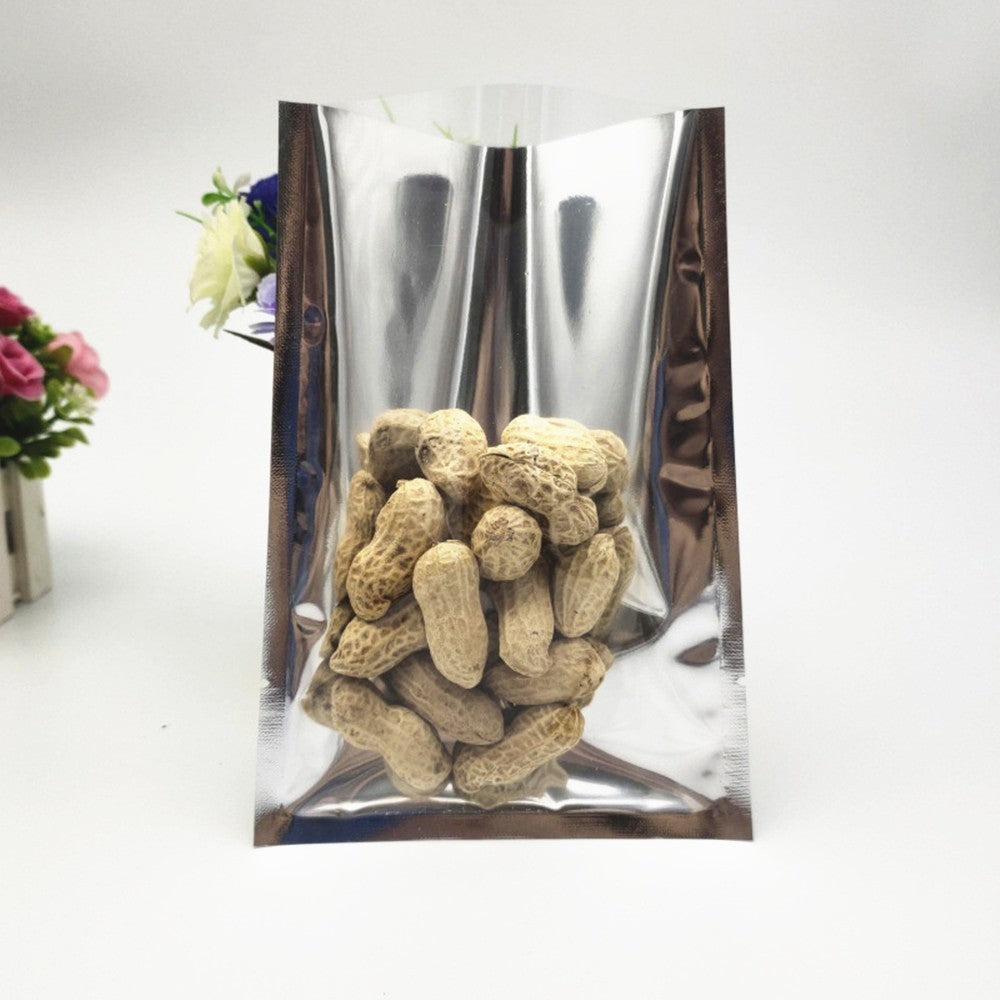 100pcs One Side Clear Laser Shiny Aluminum Foil Zip Lock Bags  Reflective Holographic Self-sealing Pouch for Fashion Accessories