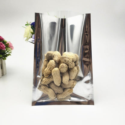 100pcs One Side Clear Laser Shiny Aluminum Foil Zip Lock Bags  Reflective Holographic Self-sealing Pouch for Fashion Accessories