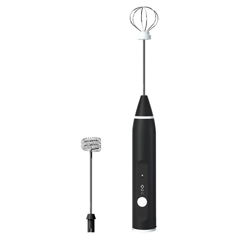 Handheld milk frother, egg beater, electric coffee machine, 3-speed rechargeable jam cake cream machine, kitchen blender