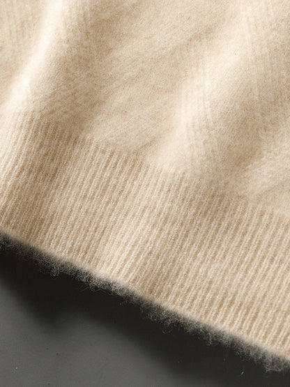 Men's Cashmere Sweater Autumn Winter  O-neck Long Sleeve Pullover  Casual Clothing 100% Merino Wool high-end Knitwear Top