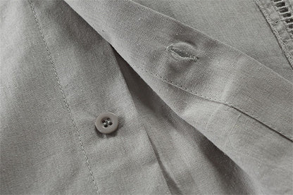 Cotton Linen Men's Guayabera Shirt 2026 New Fashion Short Sleeve Shirts for Men Mexican Cuban Beach Shirt Solid Color Tees