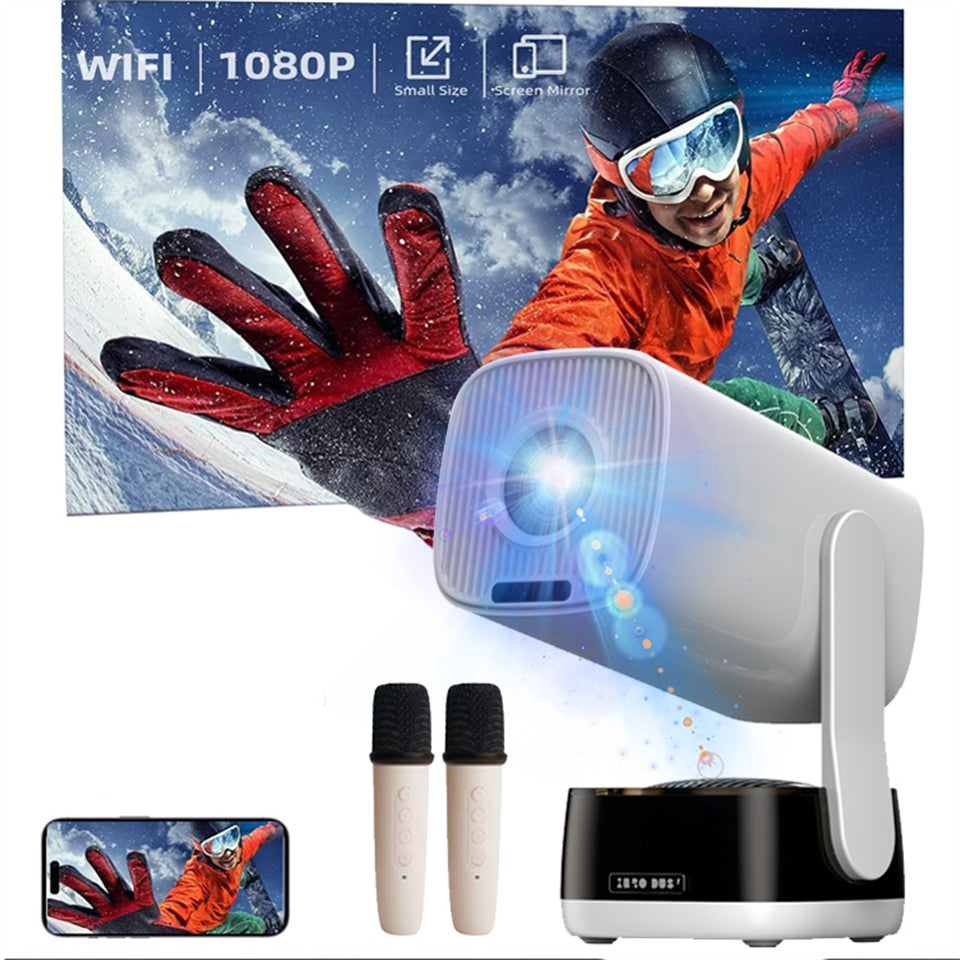 Novo Projetor Inteligente K6 Yuntai Portátil 1080P4K Projetor de Home Theater e Escritório com Bluetooth Sem Fio e Função K Song
