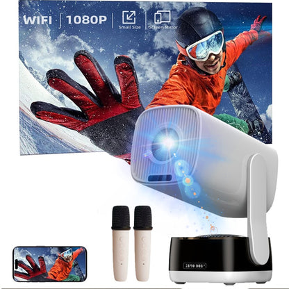 Novo Projetor Inteligente K6 Yuntai Portátil 1080P4K Projetor de Home Theater e Escritório com Bluetooth Sem Fio e Função K Song