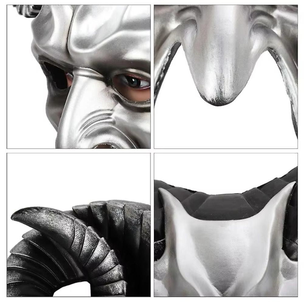 High Quality 3D Halloween Mask Horrible Durable Ox Horn Mask Realistic Cosplay Masquerade Decoration