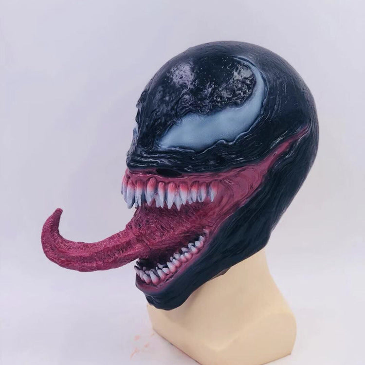 Venom Mask Cosplay Halloween Horror Hero Latex Venom Wearable Actor's Headgear Adult One-size Comic-con Party Masquerade Props