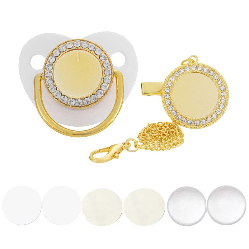 New Blank Baby Pacifier Clip Holder Set Personalized Newborn Dummy BPA Free Luxury Silicone Infant Teether Baby Soother