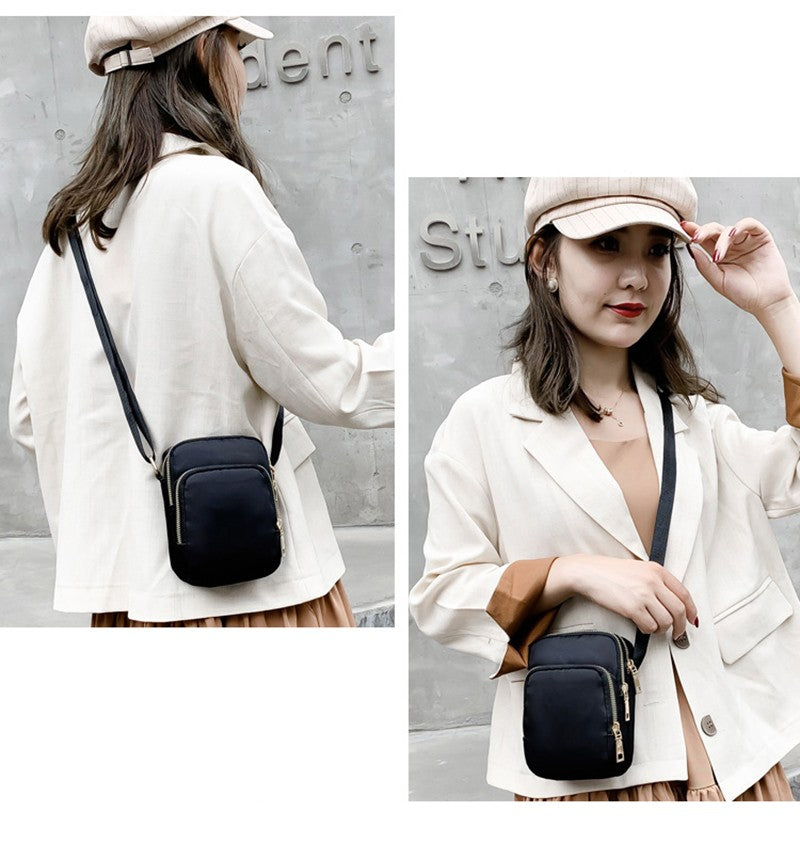 MultiLayer Waterproof Women Shoulder Bag Multifunctional Wallet Crossbody Bag Outdoor Sports Lightweight Phone Purse With Zipper