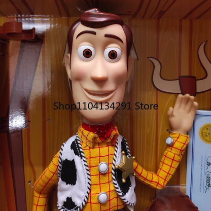 Boneco Xerife Woody Autêntico Toy Story Edição Colecionador com Voz em Inglês - Brinquedo Colecionável para Crianças