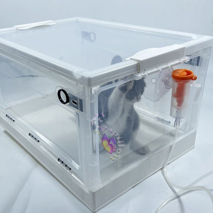 Caixa de Nebulização Dobrável para Sala de Oxigênio, Caixa de Oxigênio Portátil para Animais de Estimação, Caixa de Atomização Veterinária para Pequenos Animais