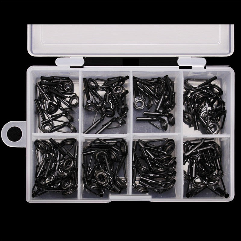 8/80pcs/Box Fishing Rod Guide Tip Repair Kit Set DIY Eye Rings Stainless Steel Frames Ceramics TS Line Guide Ring