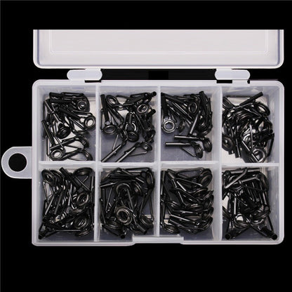 8/80pcs/Box Fishing Rod Guide Tip Repair Kit Set DIY Eye Rings Stainless Steel Frames Ceramics TS Line Guide Ring