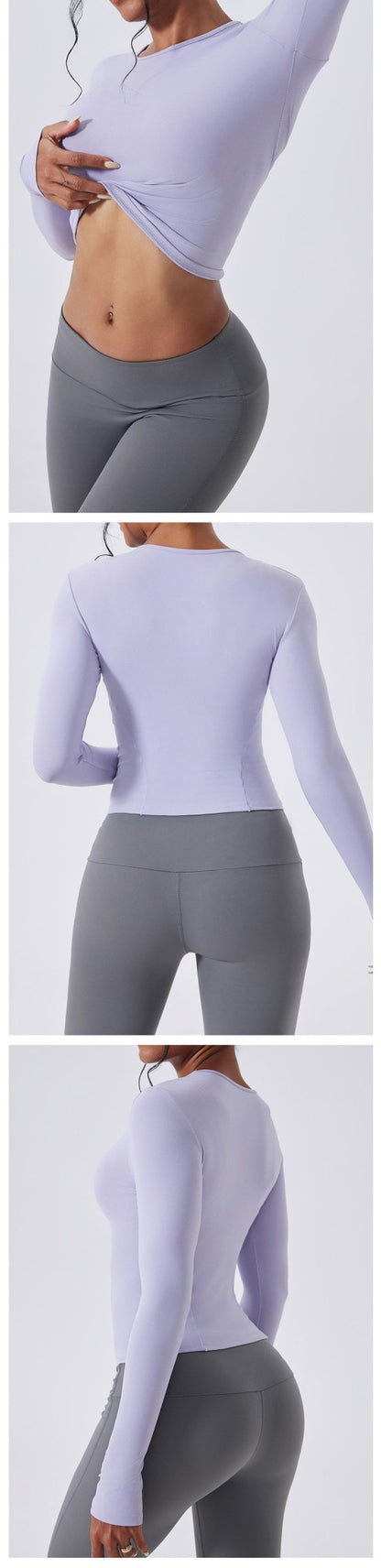 Women Long Sleeve Workout Top Gym Casual Outdoor Top Workout Dry Fit Breathable High Elastic Sports Top Sports Long Sleeved