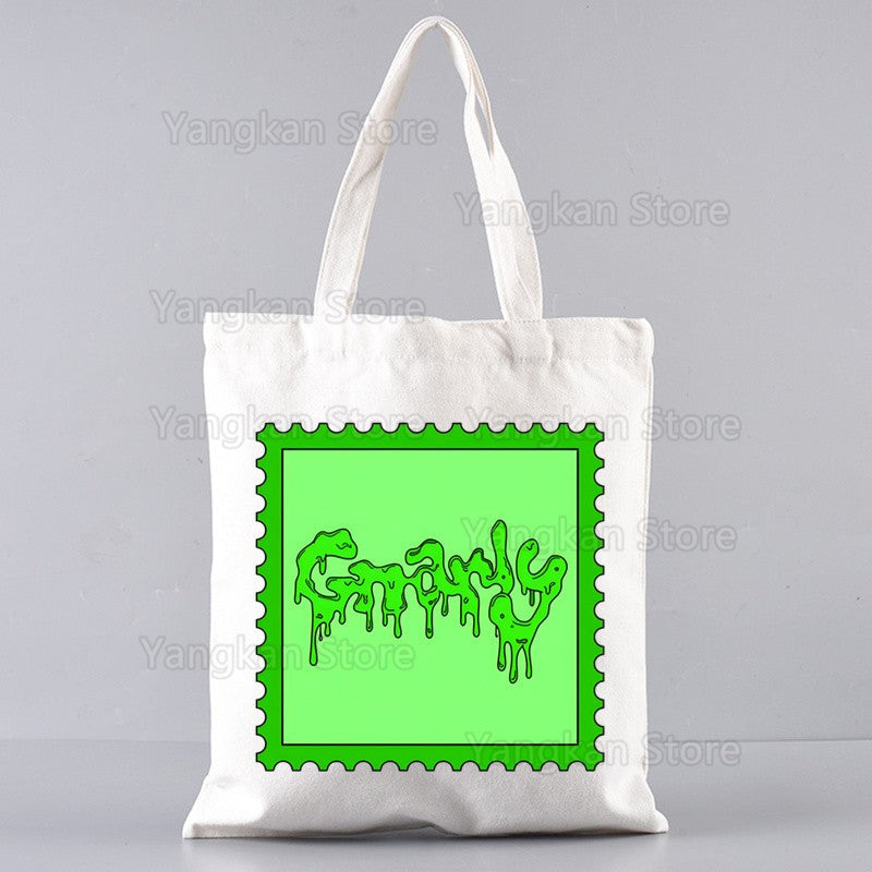 KATSEYE Korean Shopping Bag Print Original Design White Unisex Fashion Travel Canvas Bags