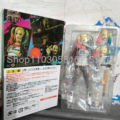 Harley Quinn Batman Boneco de Ação Disney Mafex 015 Coringa Heath Ledger O Cavaleiro das Trevas Brinquedo Colecionável Presente de Natal Halloween
