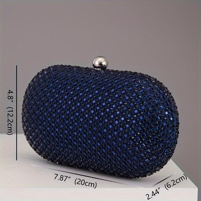 Elegant and Fashionable Diamond Oval Evening Bag Clutch Bag