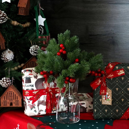 60Pcs Artificial Pine Needles Berry Bouquet Christmas Decoration Christmas Tree Ornament for Home Decor New Year 2026 Accessory