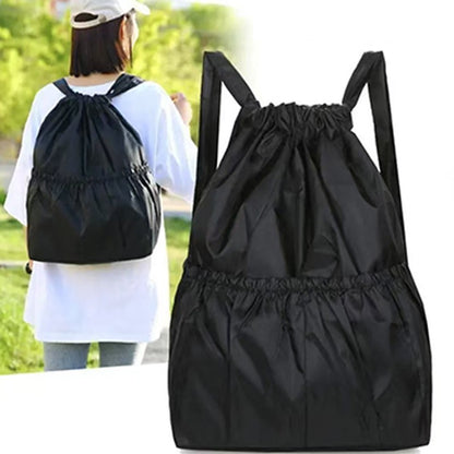 Men's and Women's Dual Shoulder Backpacks - Large Capacity Drawstring Fastened Shoulder Bags for Outdoor Leisure Use