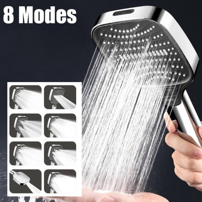 Chuveiro Turbo Pressurizado com 8 Modos, Painel Grande de 12cm, Chuveiro Econômico, Chuveiro com Filtro em ABS Reforçado à Prova de Explosão