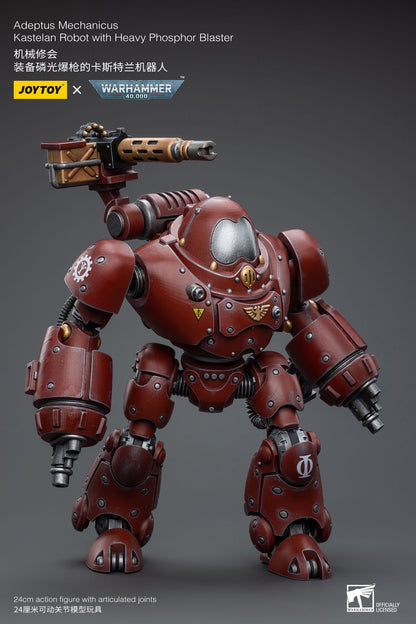 JOYTOY Warhammer 40k 1/18 Action Figures Mecha Adeptus Mechanicus Robô Kastelan com Explosor Pesado de Fósforo