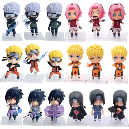 11cm 3 Peças/Conjunto Naruto Anime Bonecos de Ação Uchiha Itachi Kakashi Brinquedos de Desenho Animado Itachi Akatsuki Enfeite Colecionável Para Presente de Adultos