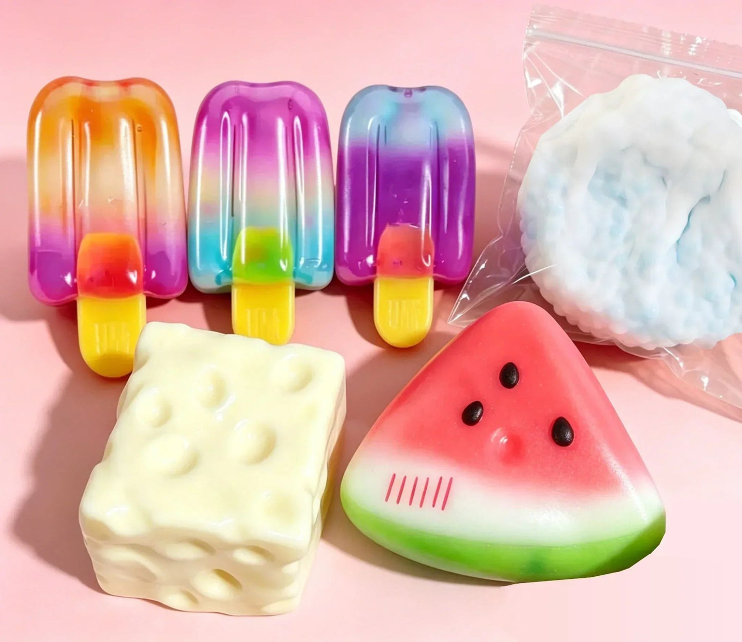 HOT Schylling pizza Sensory Fidget Cube Stress Relief Squishy Cube Anti-Anxiety Squeeze Toy For Focus ADHD Population
