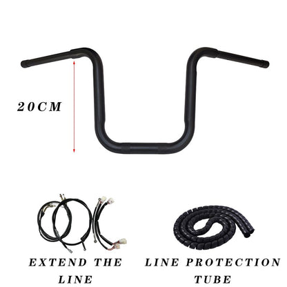 Guidão de motocicleta de 22mm de espessura Ape Hanger 82cm de comprimento compatível com guidões KEEWAY-BENDA V302 C para motos