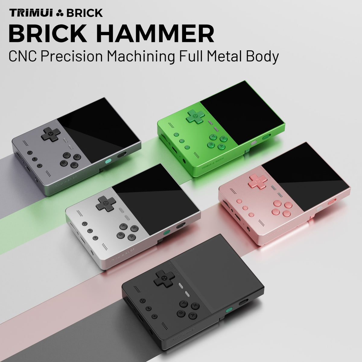 Metal Body Trimui Brick Hammer Console - 3.2" Ultra-Clear IPS Screen 3000mAh Open Source Handheld Retro Game Machine best Gift