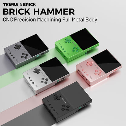 Metal Body Trimui Brick Hammer Console - 3.2" Ultra-Clear IPS Screen 3000mAh Open Source Handheld Retro Game Machine best Gift