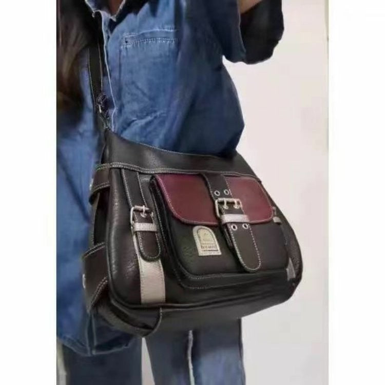 Y2K Vintage Crossbody Bag Women's Tote High Quality PU Leather Shoulder Bag Hip Hop Messenger Bag Female Large Handbag Commuter