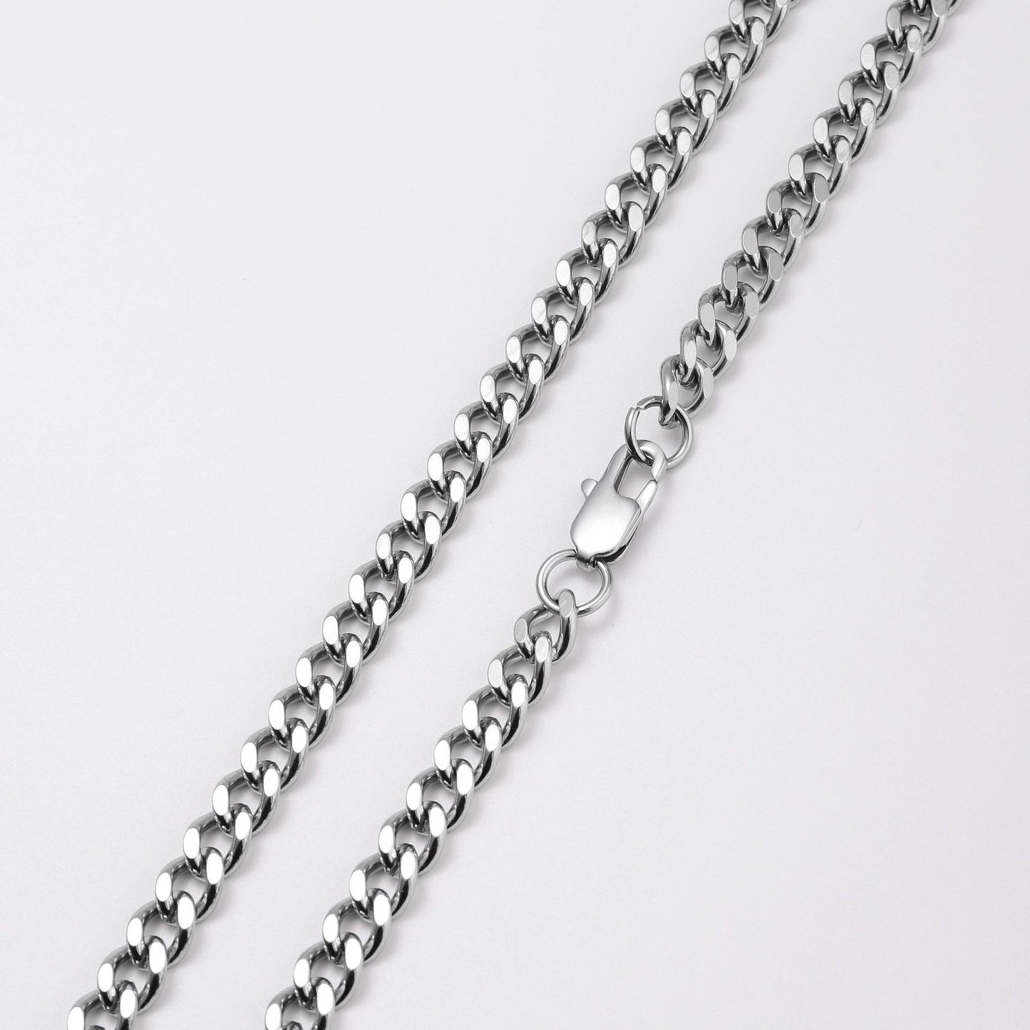 Colares Cubanos Básicos Punk de Aço Inoxidável 3,5,7mm para Homens e Mulheres Corrente de Elo Cor de Ouro Preto Gargantilhas Joias de Metal Sólido