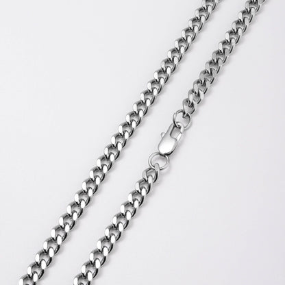 Colares Cubanos Básicos Punk de Aço Inoxidável 3,5,7mm para Homens e Mulheres Corrente de Elo Cor de Ouro Preto Gargantilhas Joias de Metal Sólido