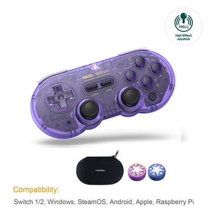8Bitdo SN30 Pro Bluetooth Wireless Gaming Controller with Hall Effect for Switch 2 MacOS Android Raspberry Pi Windows Steam Deck