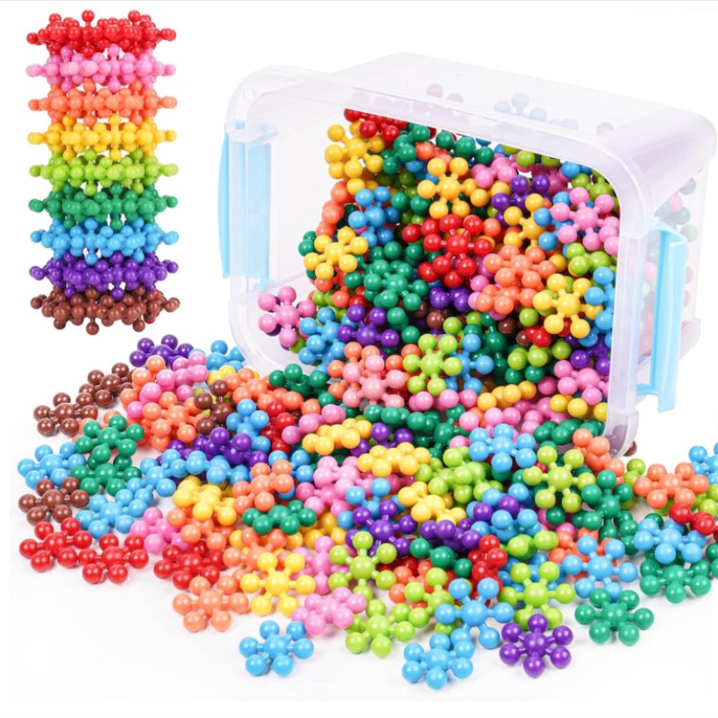 Children's Building Block Toys Snowflake Interlocking Building Block Toy Creative Stress Relief Fidget Toys Party Favors