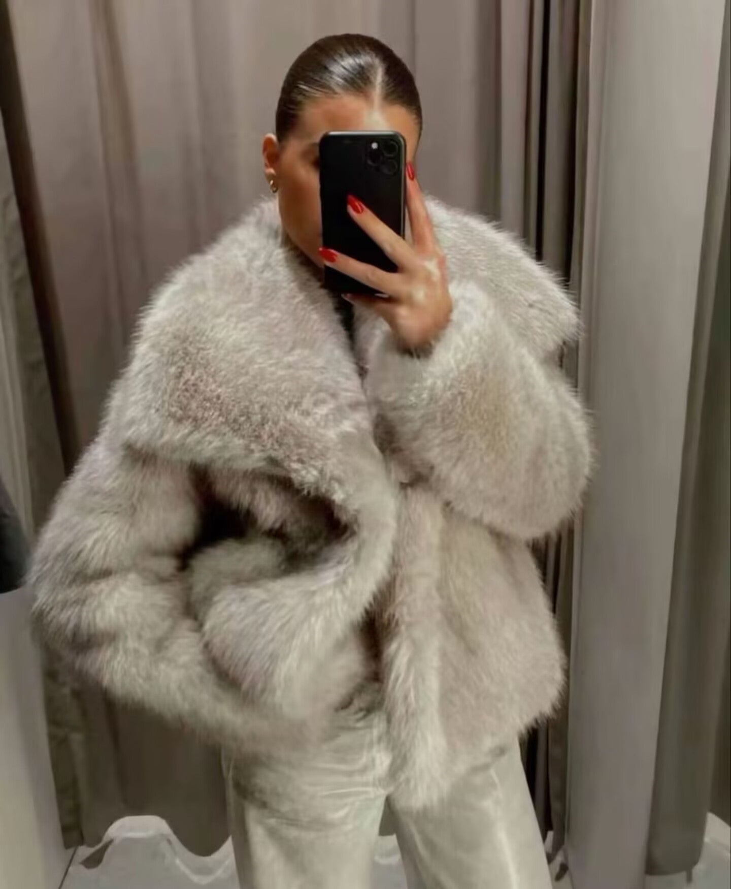 MUJER 2025 Faux Fur Coat Women Fluffy Women's Winter Jacket Long Sleeve Warm Winter Woman Coat Luxury Outerwears Coats for Woman