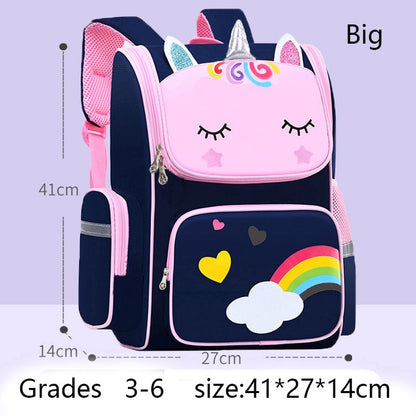 Mochila Infantil para Meninas Unicórnio Bolsa Escolar Olhos Arco-Íris Mochila para Adolescentes Viagem Impermeável