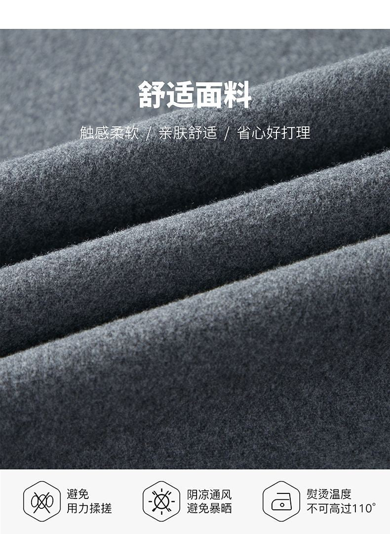 Round Neck Pullover Sweatshirt Men Thermal Underwear Double Fleece Lining Long Sleeve T-Shirt Casual