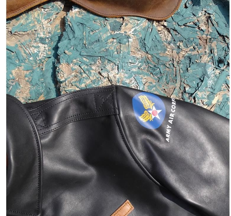 YR!Sales.Classic A-2 Horsehide Coat.Vintage Style Us Air Force genuine leather jacket.A2 Bomber Leather Cloth