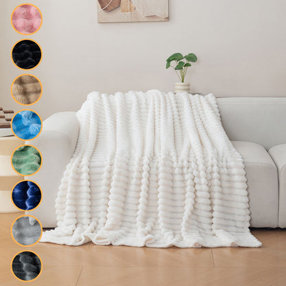 1pc soft and skin friendly warm blanket, suitable for bedrooms, sofa covers, camping and travel, multifunctional blanket