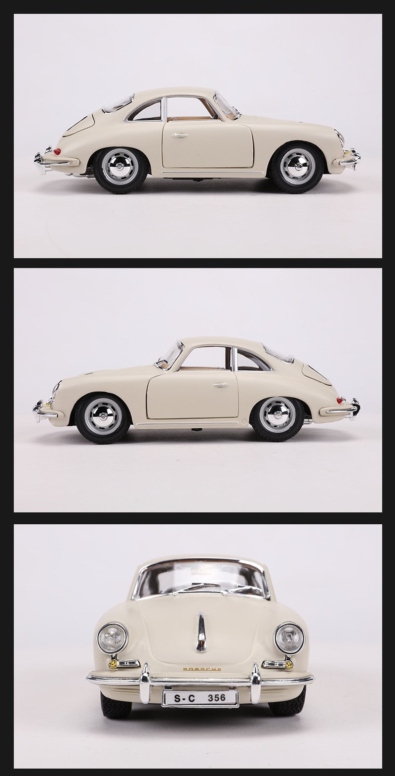 Burago 1:24 1961 Porsche 356B Coupé Modelo em Liga #22079